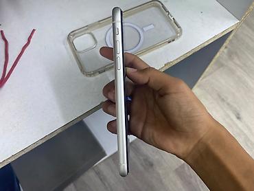 iphone 1e: IPhone 11, Б/у, 64 ГБ, Белый, Чехол, 68 % — 6