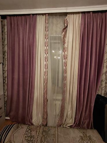 Шторы и занавески: Комплект штор, Велюр, С тюлем в комплекте, Готовое изделие, Для спальни — 4