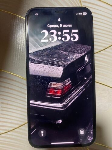 долой монитор: IPhone 12 Pro, Колдонулган, 128 ГБ, Кара, Заряддоочу түзүлүш, Коргоочу айнек, Каптама, 100 %