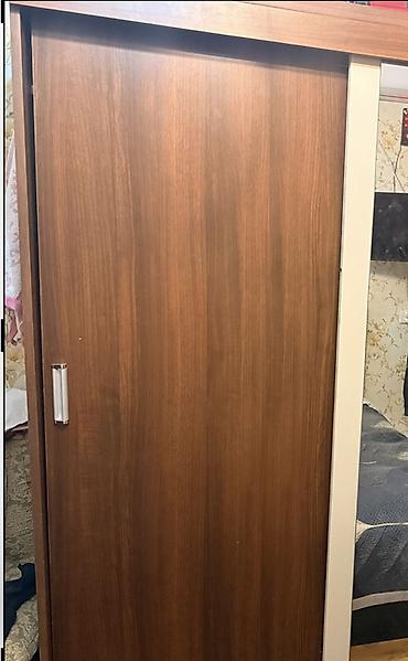 skaf kupe: Sürgülü qapılı paltar şkafı - Material: taxta/laminat örtüklü, tünd — 4