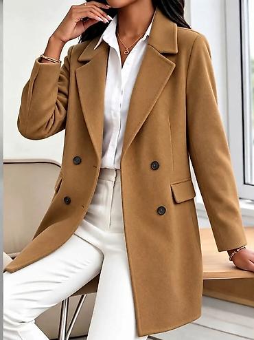 Krzneni kaputi: Ženska zimska gornja odeća – kolekcija - Shearling prsluk: tamno — 2