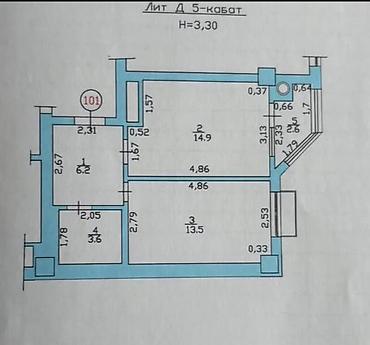 в тунгуче: 1 комната, 41 м², Тунгуч мкр Элитка, 5 этаж, ПСО (под самоотделку) — 8