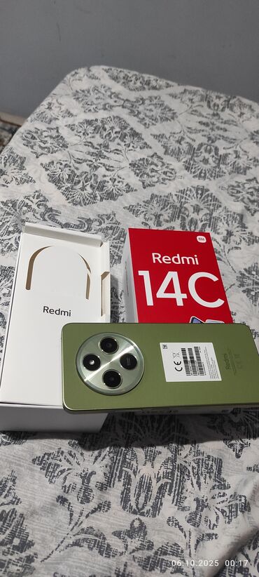 цифровой фотоаппарат новый: Redmi, Redmi 14C, Новый, 128 ГБ, цвет - Зеленый, 2 SIM