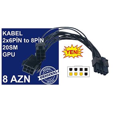 Настольные ПК и комплектующие: Kabellər "6PİN FEMALE to 8PİN MALE Original" MƏHSULLAR TAM — 7