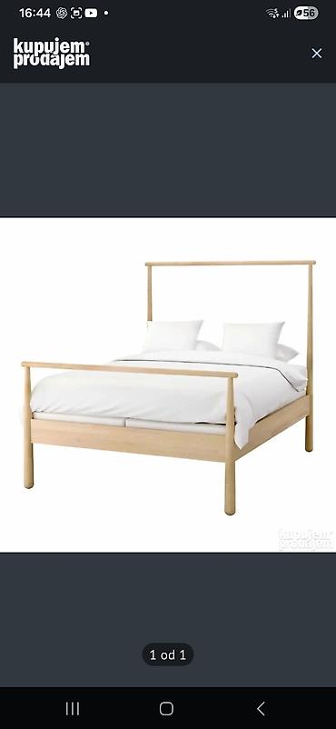 vitorog dvosed: Ikea Drveni bračni okvirom i niskim nožnim naslonom - Materijal — 1