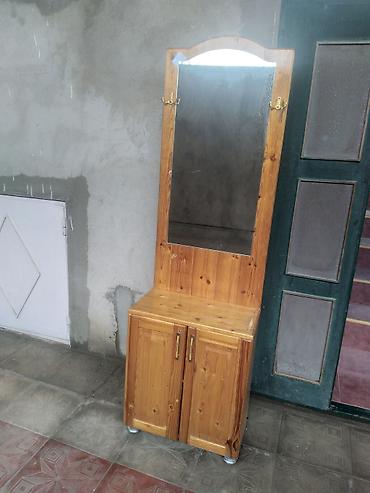 Dəhliz dolabları: Açar asqılı güzgülü dəhliz dolabı - Material: təbii ağac (şam — 7
