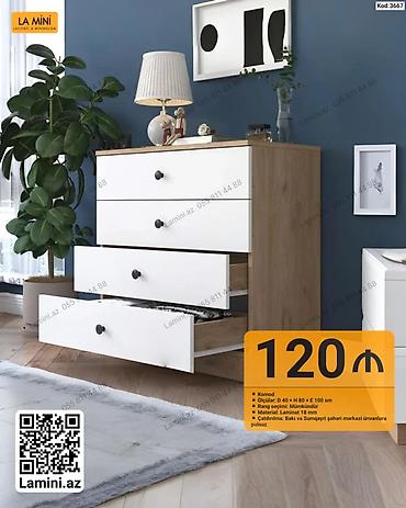 Komodlar: LA MINI Komod - Kod: 3667 - Ölçülər: D 40 x H 80 x E 100 sm - — 1