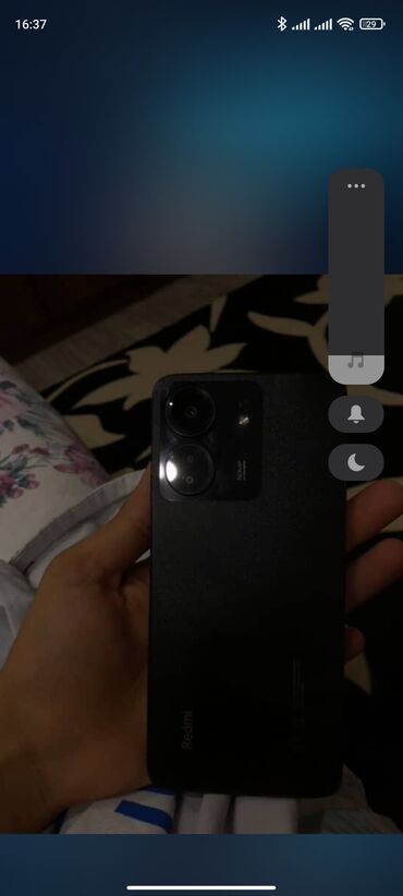soyuducu 2 el: Redmi 13C, 256 GB, rəng - Qara, Barmaq izi, İki sim kartlı, Face ID