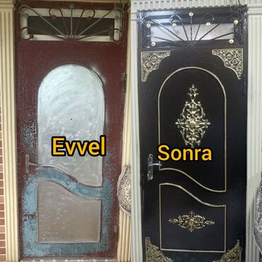 Qapıların rənglənməsi: Köhnə qapıların bərpası xidməti təklif olunur. Bu xidmət sayəsində — 4