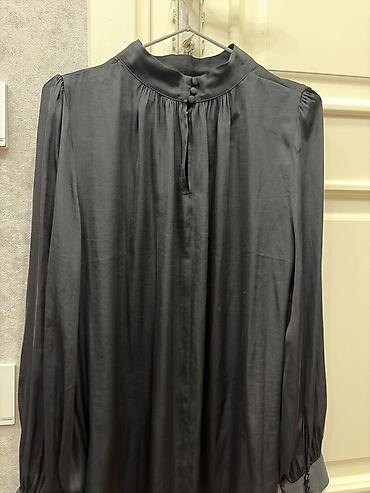 oversize: H&M qadın bluzası - Rəng: tünd boz/şifer - Ölçü: EUR 42 (UK 14 — 4