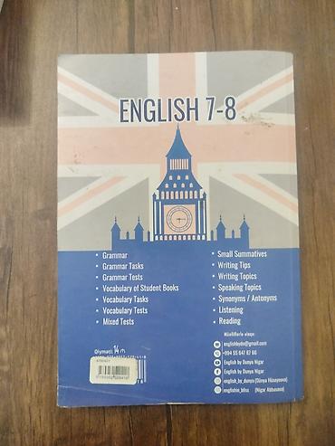 inglis dili kurs: Məhsul: “ENGLISH 7–8” dərs vəsaiti (I Edition) Təsvir: - 7–8-ci — 2