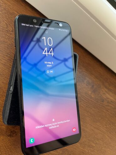 samsung a6 2018: Samsung Galaxy A6, 32 GB, rəng - Qara, Barmaq izi