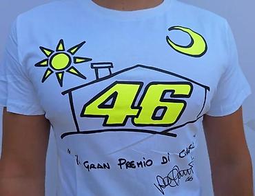 Majice: Muška majica kratkih rukava – bela, sa printom “46” i natpisom “il — 7