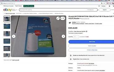 Modemi, ruteri i mrežni uređaji: Alcatel HoT WLAN Router CAT 7 (model HH72) - 4G LTE CAT 7 ruter za — 4