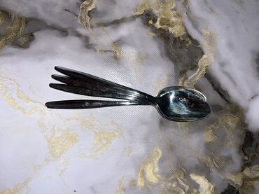 Qaşıqlar: Metal çay qaşıqları dəsti - Material: paslanmayan polad (parlaq — 4