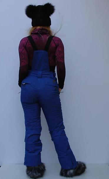 Ski pantalone: Ženske ski pantalone sa tregerima – tamnoplave - Visok struk sa — 11