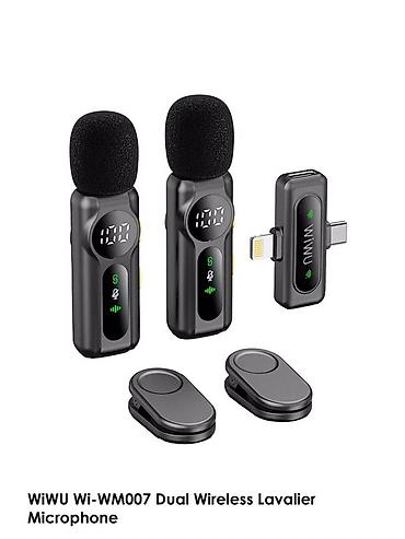 Петличные микрофоны: Беспроводная петличная система WiWU Wi-WM007 (Dual Wireless — 3