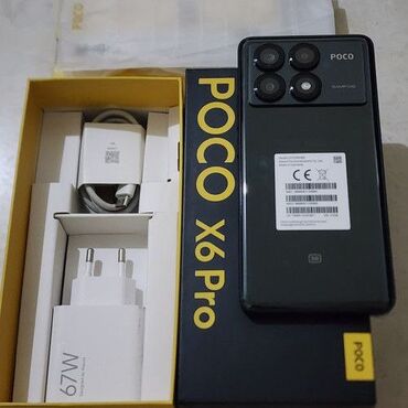 Poco: Poco X6 Pro 5G, Б/у, 256 ГБ, цвет - Черный, 2 SIM