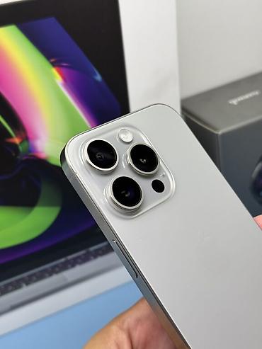 Apple iPhone: IPhone 16 Pro, Б/у, 256 ГБ, Natural Titanium, Зарядное устройство, Защитное стекло, Коробка, В рассрочку, 100 % — 6