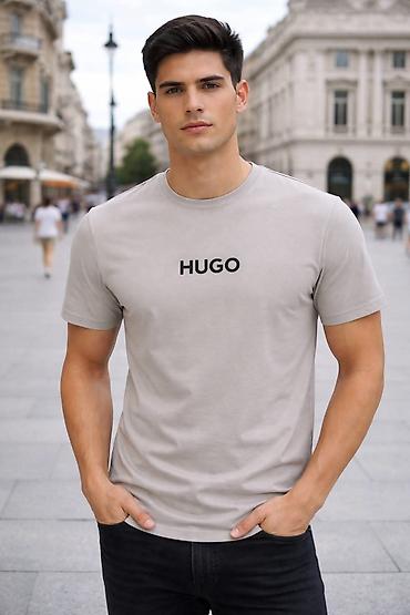 springfield kraljevo: Muška majica kratkih rukava – HUGO logo. - Klasičan kroj sa okruglim — 5