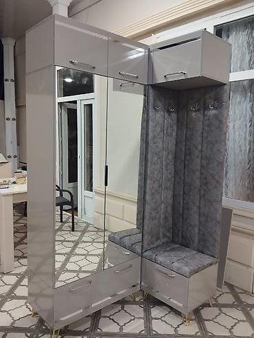 Dəhliz dolabları: Dəhliz üçün çoxfunksiyalı asma-güzgülü dolab və paltar asqılı sistem — 2