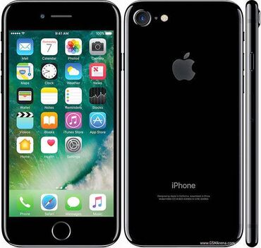 Apple iPhone: IPhone 7, 128 GB, Qara, Barmaq izi, Face ID
