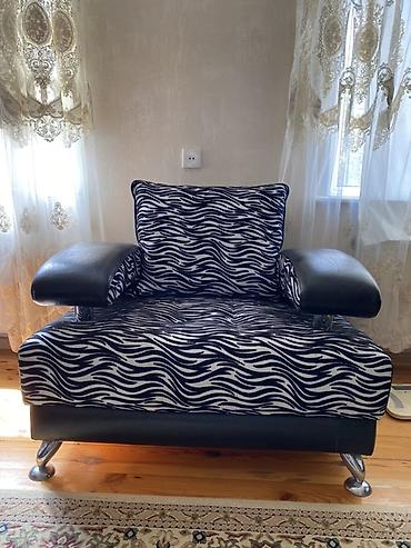 Kreslolar: Zebra naxışlı geniş 2 cüt kreslo - Dizayn: Qara-ağ zebra printli — 2