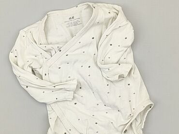 biała koszula body: Body, H&M, 6-9 months, 
condition - Very good