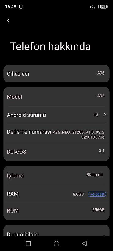 telefon aksesuarları ucuz: Blackview A96 / 256GB Yaddaş 8+8 Ram Samsung model telefonla barter — 2