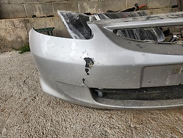 Бампер жана комплектөөчүлөр: Передний бампер для Honda fit 2004,2008 рестайл, цвет серебристый — 2