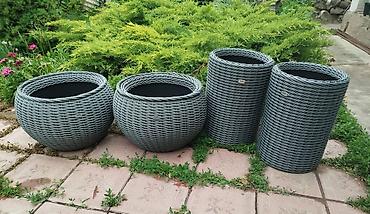 Горшки для растений: Плетеные кашпо, горшок для цветов различных форм и размеров,ручная — 4