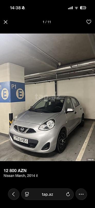 Nissan: Nissan March: 1.2 l | 2014 il Hetçbek — 1