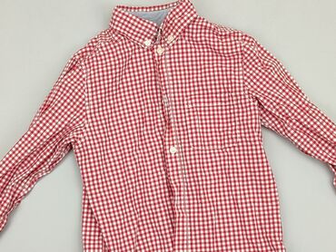 czerwone spodnie chłopięce 116: Shirt 8 years, condition - Good, pattern - Cell, color - Red