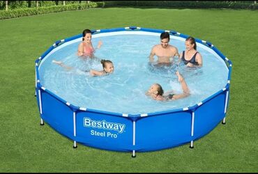 бассейн для семьи: Каркасный бассейн Bestway тличается высокой прочностью и