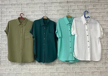 женские рубашки us polo: Көйнөк, Классикалык модель, Оверсайз, Made in KG