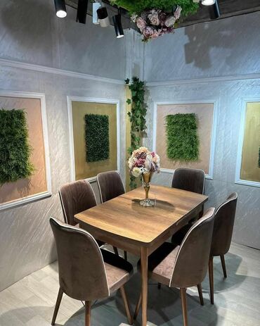 Setovi stolova i stolica: Trpezarijski set – sto sa 6 stolica - Moderan pravougaoni sto sa — 5