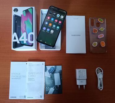 samsung galaxy a40 ekran: Samsung A40, 64 GB, rəng - Göy, Sensor, Barmaq izi, İki sim kartlı