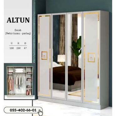 химчистка мебели: Yeni, Açılan, 4 qapılı Düz dolab, Qarderob, paltar dolabı