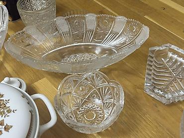 kulqabi: Kəsilmiş şüşə/qədəh dəsti – müxtəlif qablar - Material: qalın kəsimli — 2