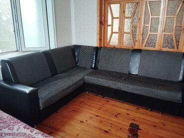 sofa: Угловой диван, Б/у, Раскладной, С подъемным механизмом