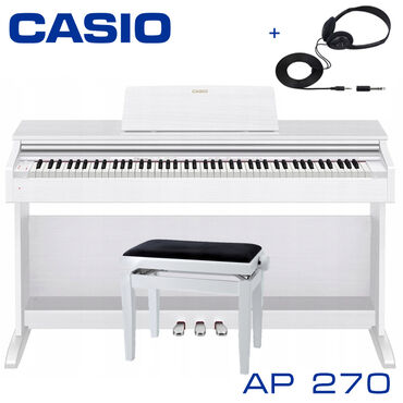 купить пианино ямаха бу в Кыргызстан: Пианино CASIO AP-270WEБанкетка GEWA DELUXEНаушники CASIO CP-16CASIO