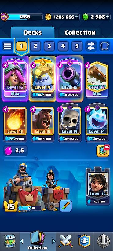 Kolleksiya kartları: Clash Royale oyun hesabı salam aleykum hesab normal hesabdı içinde 15 — 2