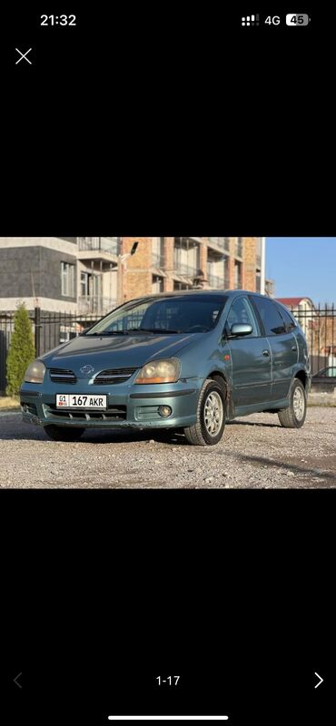 автомобили нисан: Nissan Almera Tino: 2001 г., 2 л, Вариатор, Бензин, Хэтчбэк