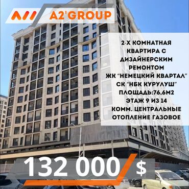 Продажа квартир: 2 комнаты, 77 м², Элитка, 9 этаж, Дизайнерский ремонт