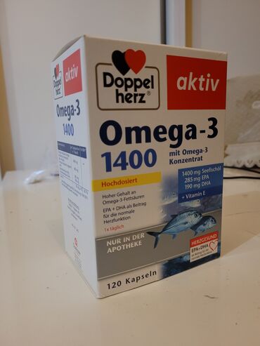 Vitaminlər və BAƏ: Omega 3 Alman istehsalı Balıq Yağı, Омега 3 Göz, konsentrassiya