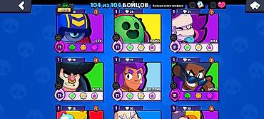 512: Игровой аккаунт Brawl Stars Основные характеристики: - Всего бойцов — 5