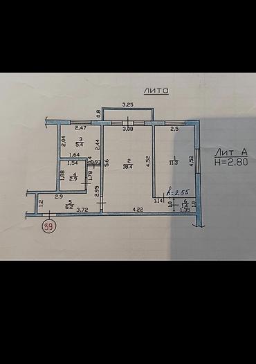 новый дом кара жыгач: 2 комнаты, 46 м², 104 серия, 2 этаж, Косметический ремонт — 2
