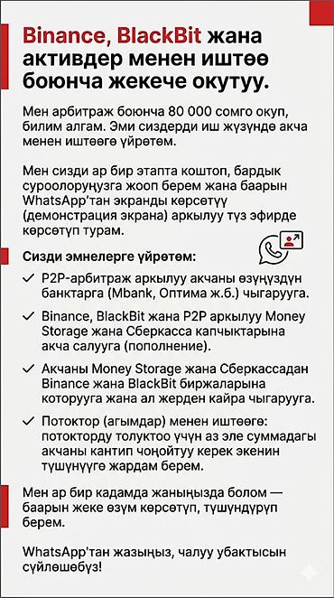 Трейдинг: Индивидуальное обучение работе с криптоплатформами и платежными at lalafo.kg — 2 Трейдинг: Индивидуальное обучение работе с криптоплатформами и платежными — 2