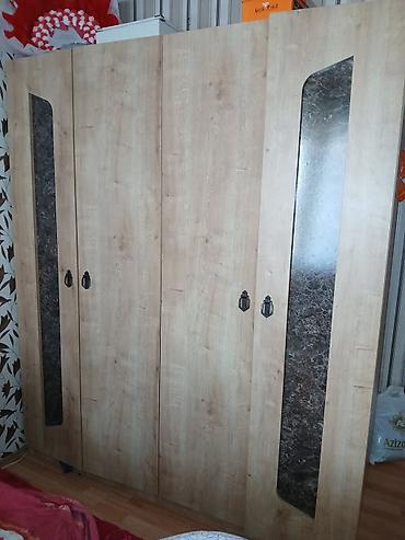 divar asilqan: Dörd qapılı geyim dolabı - Material: Laminat/LDSP taxta teksturalı — 1