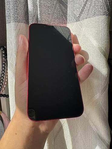 aiphone 13: IPhone 14, Б/у, 128 ГБ, Красный, Чехол, 85 % — 2